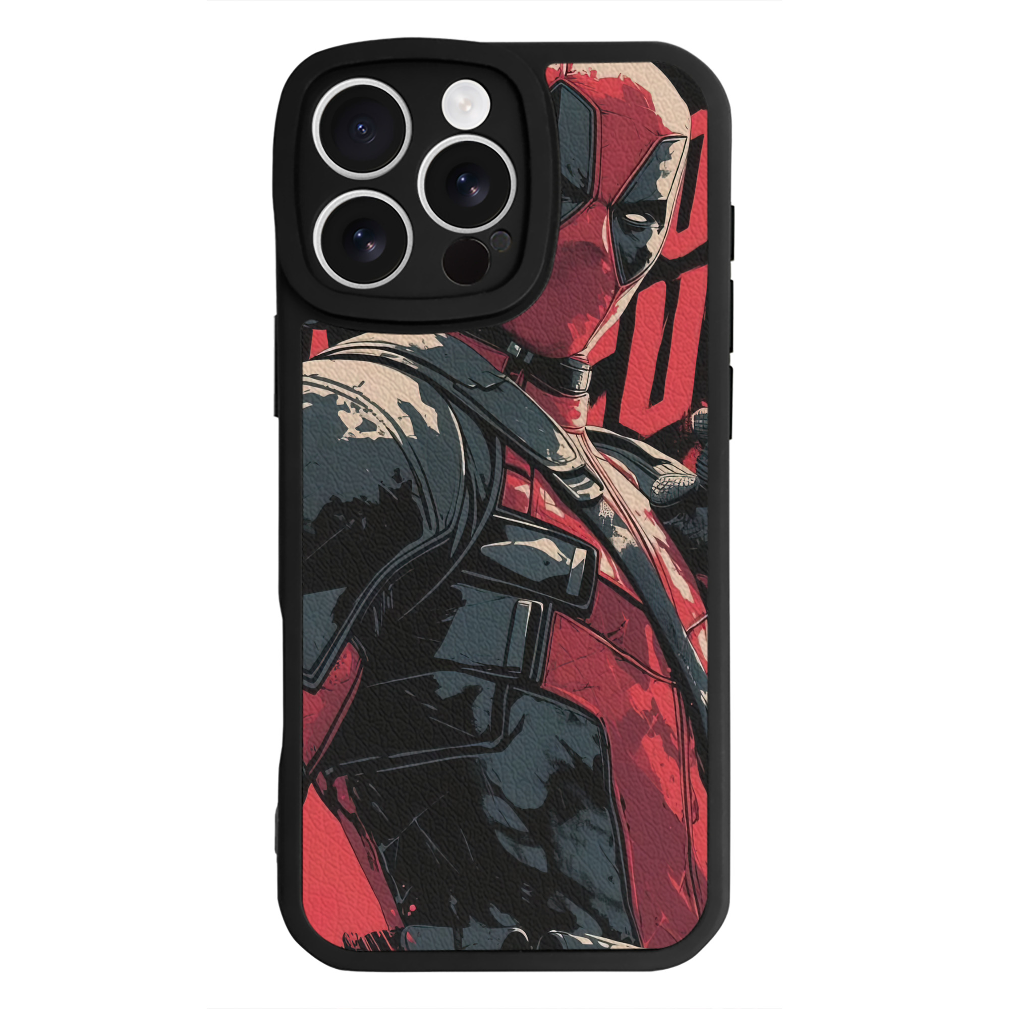 （画像用） Deadpool デッドプール 【iPhone 16シリーズ対応】シリコンスマホケース（レザー調） 材質：シリコン